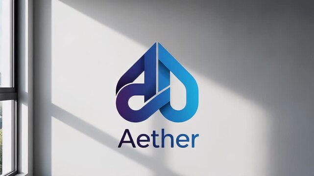 Aether Logo Animation with Gradient Effect.