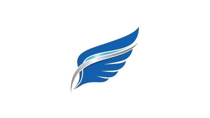 Naklejka premium Blue Wing Logo Design Element.