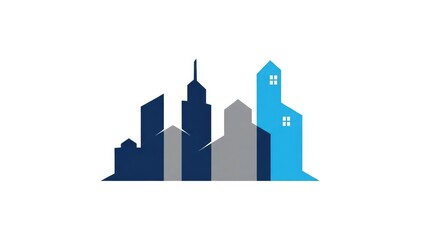 Fototapeta premium City Skyline Graphic Illustration Design Element.