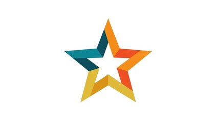 Obraz premium Colorful Star Logo Design Element.