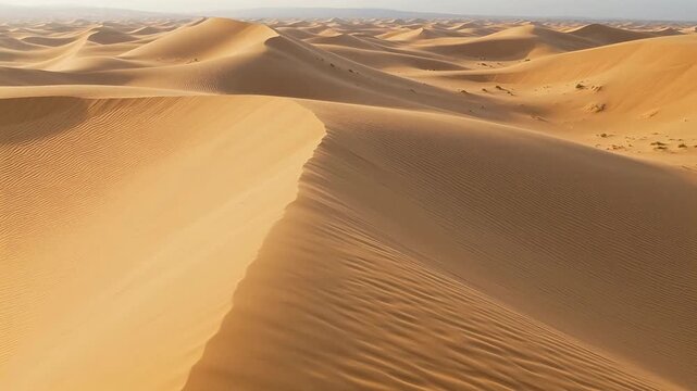 Vast sand dunes in a desert landscape