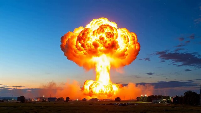 Nuclear explosion mushroom cloud