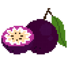 Fototapeta premium Pixel Art Star Apple - Pixel Art Sample