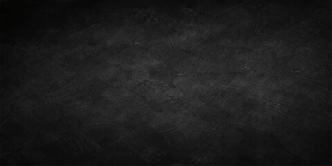 Dark grunge paper texture with black and white chalk on a vintage empty blackboard surface for a dark textured wall backdrop design © Md