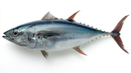 Fototapeta premium A bluefin tuna fish on a white background.