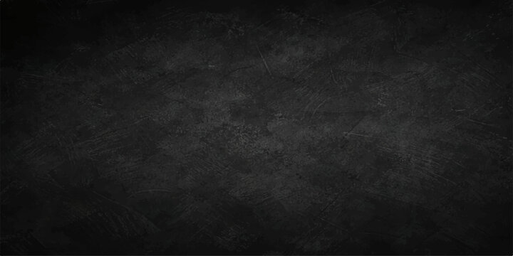 Dark grunge paper texture with black and white chalk on a vintage empty blackboard surface for a dark textured wall backdrop design