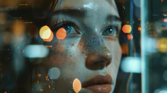 A person standing by the window, gazing outside