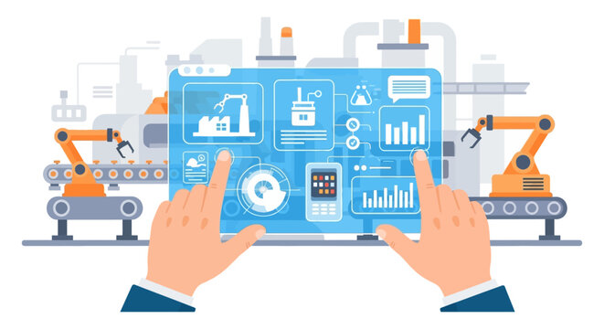 Smart Factory Control Interface: Industry 4.0 Automation & Digital Manufacturing