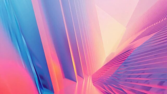 A vibrant abstract design featuring interconnected lines and shapes