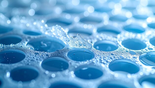 Semipermeable membrane sheet showing micro-perforations