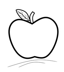 Fototapeta premium vector illustration of an apple