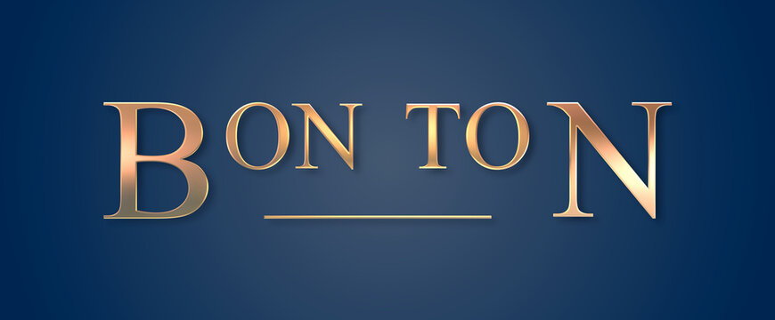 Testo BON TON con font variabile e sfondo colorato