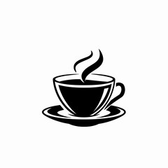 Obraz premium Steaming cup of beverage illustration on white background copy space