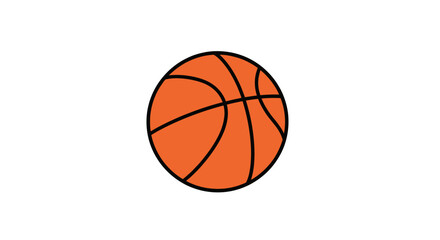Fototapeta premium Orange basketball isolated on white background for sports and recreation concepts