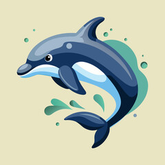 Obraz premium A Playful Dolphin Leaping Through Water
