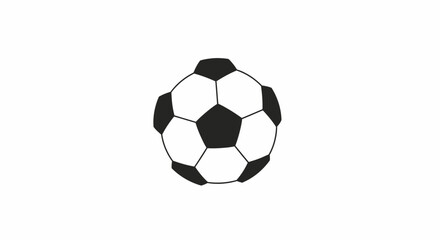 Obraz premium Black and white soccer ball isolated on white background for sports theme