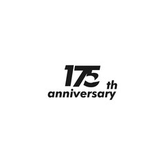 Fototapeta premium professional 175th anniversary logo,175th anniversary symbol,icon,celebrating 105th anniversary,105th anniversary logo,vector,illustration, logo, graphic, celebration, vector, background, banner