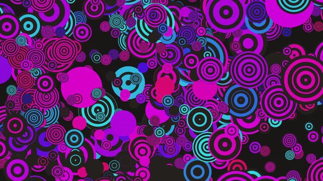 4k Seamless vj loop video of abstract geometric concentric circles for minimalist motion backgrounds