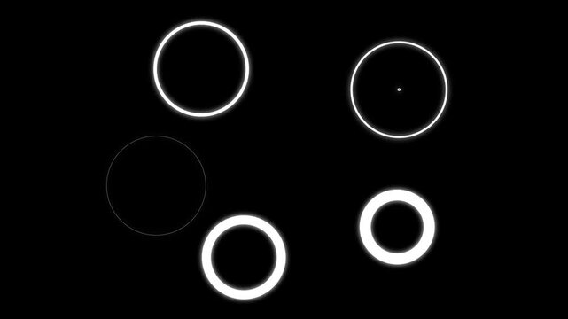 circle blast fireworks, bursting firework element, Looping circle burst animation with single to triple rings on transparent,&nbsp;shockwave, energy burst, puff of smoke, glowing ellipse on black screen,