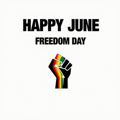 Obraz premium Celebrating Freedom: A Colorful Call to Action