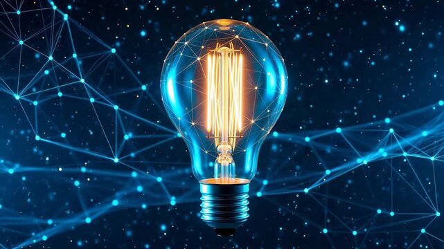 Light bulb with glowing filament
