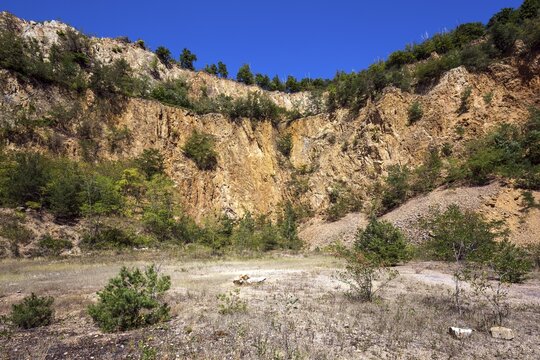 Disused Vatter porphyry quarry, Dossenheim, Baden-W&uuml;rttemberg, Germany