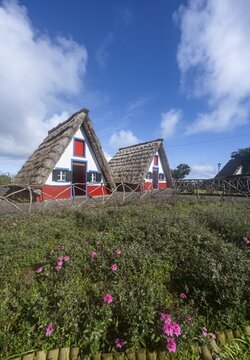 Traditional thatched houses, Casas de Colmo, Santana, Madeira, Portugal