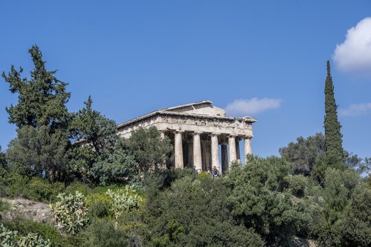 Temple of Hephaestus, Greek Agora of Athens, ancient excavation site, Athens, Attica, Greece
