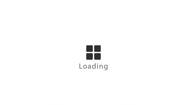Square loading preloader progress indicator animation motion graphic video