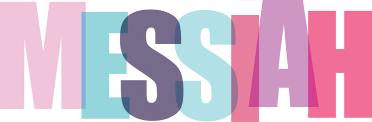 Messiah colorful typography white background © BIPLABKUMAR