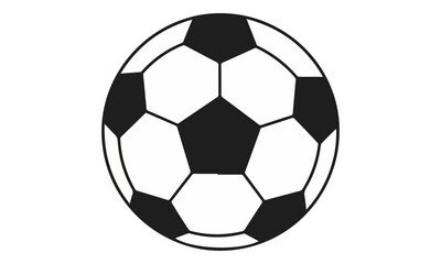 Fototapeta premium Classic black and white soccer ball icon isolated on white