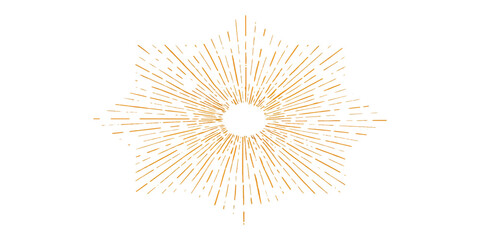 A macro close-up of a sharp wooden star decoration made from toothpicks and yellow spaghetti pasta isolated on a white background for a creative Christmas tree design