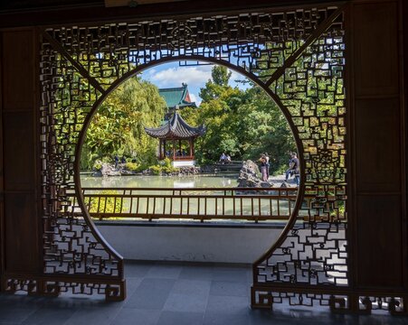 Portal, Dr. Sun Yat-Sen Classical Chinese Garden, traditional Chinese architecture, Vancouver, British Columbia, Canada