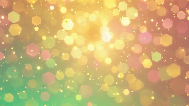 Abstract hexagonal bokeh light pattern