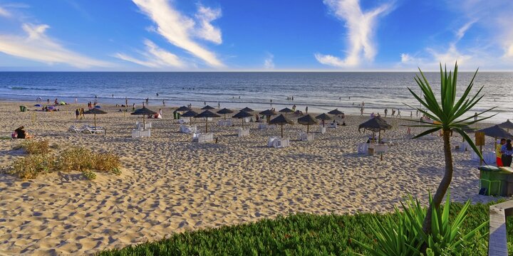 Fonte da Telha beach, Costa de Caparica, Setubal Peninsula, Portugal