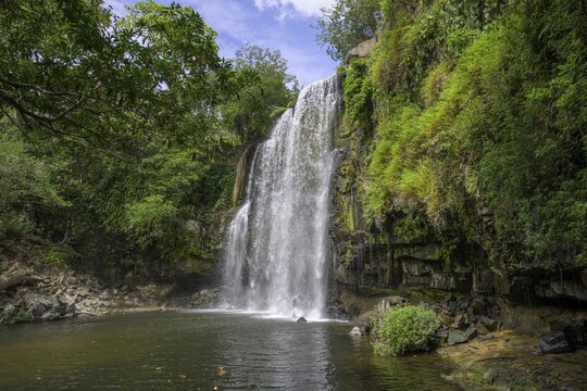 A beautiful bathing spot below the waterfall, Cataratas Llanos de Cort&eacute;s, Bagaces, Guanacaste Province, Costa Rica