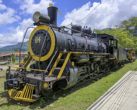 Old steam locomotive, Palmar Sur, Osa, Puntarenas Province, Costa Rica