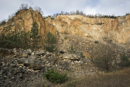 Disused porphyry quarry, Dossenheim, Baden-W&uuml;rttemberg, Germany