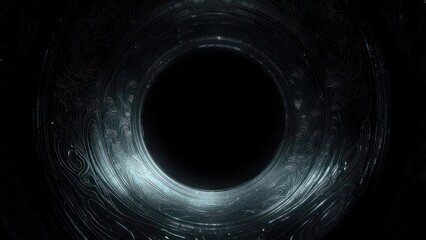 Fototapeta premium Abstract Dark Hole with Glowing Blue and White Light.