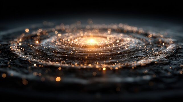 Mysterious circular object shrouded in darkness emanating an intriguing aura of insight and enigma for exploration