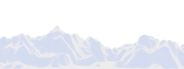 Fototapeta premium Blue snowy mountain. Panoramic winter landscape