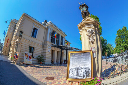 BUCHAREST, ROMANIA - JULY 16, 2018: CASINO PALACE is located in the center of Bucharest on Calea Victoriei, inside the historical monument "Casa Vernescu" and erected around 1820, in eclectic style.