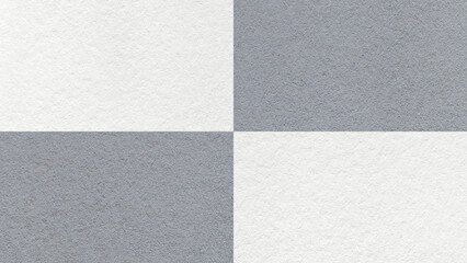 White, light gray checkered paper texture background with four sections and copy space. Geometric template with blocks