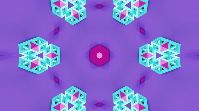 Abstract Kaleidoscope Background &ndash; Geometric Pattern Loop Animation