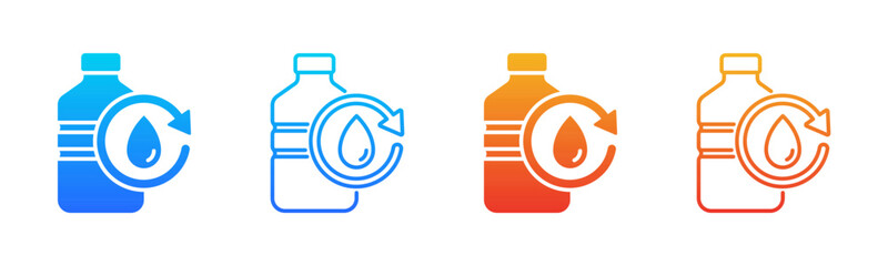 Refill Station icon sheet multiple style collection