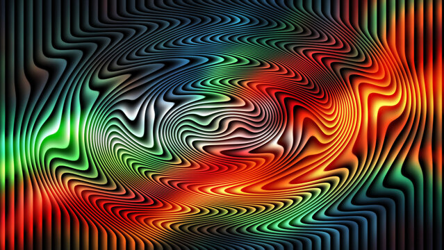 Abstract psychedelic swirl vortex wave pattern colorful vector illustration