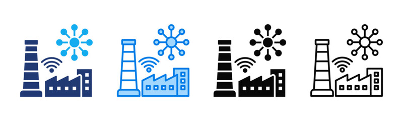 Industrial IoT icon sheet multiple style collection © kondesign