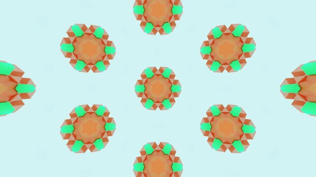 Abstract Kaleidoscope Background &ndash; Seamless Geometric Loop Animation