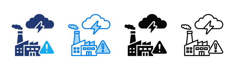 Obraz premium Climate Risk icon sheet multiple style collection