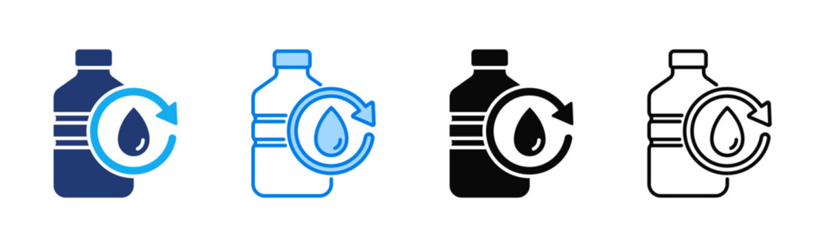 Refill Station icon sheet multiple style collection